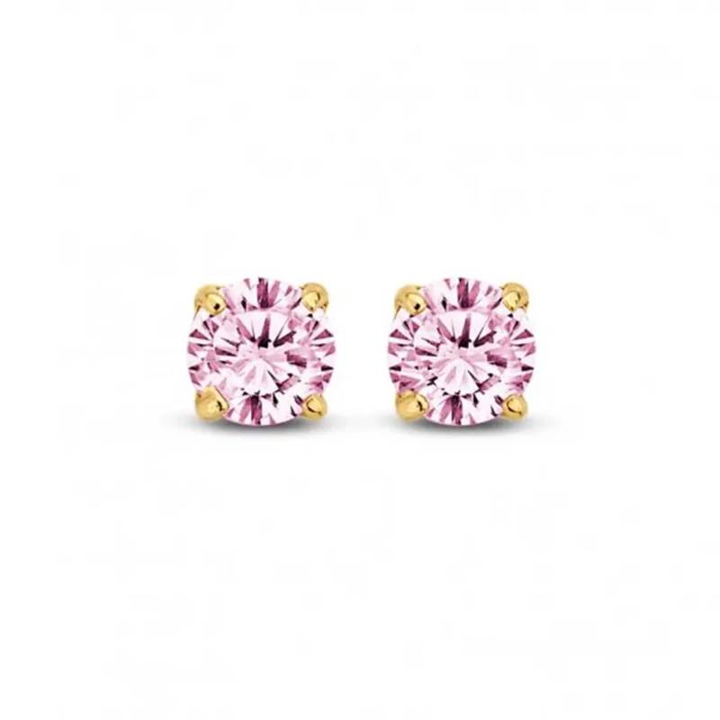 Ohrstecker Rosa Zirkonia 4 Mm - 585Er Gold Zarter Damenschmuck Ohrstecker Rosa Zirkonia 4 Mm - 585Er Gold Zarter Damenschmuck von MunichJewels