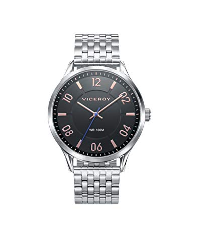 Viceroy Herren Analog Quarz Uhr mit Edelstahl Armband 401087-55 von Viceroy