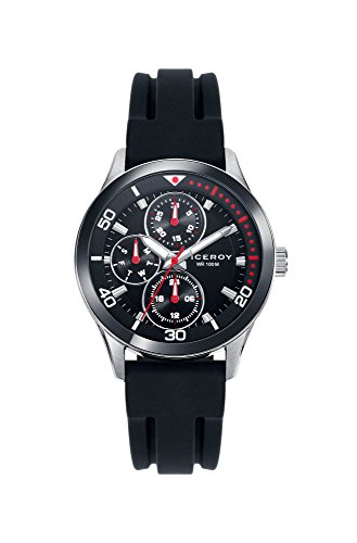 Viceroy Herren Multi Zifferblatt Quarz Smart Watch Armbanduhr mit Silikon Armband 46743-57 von Viceroy