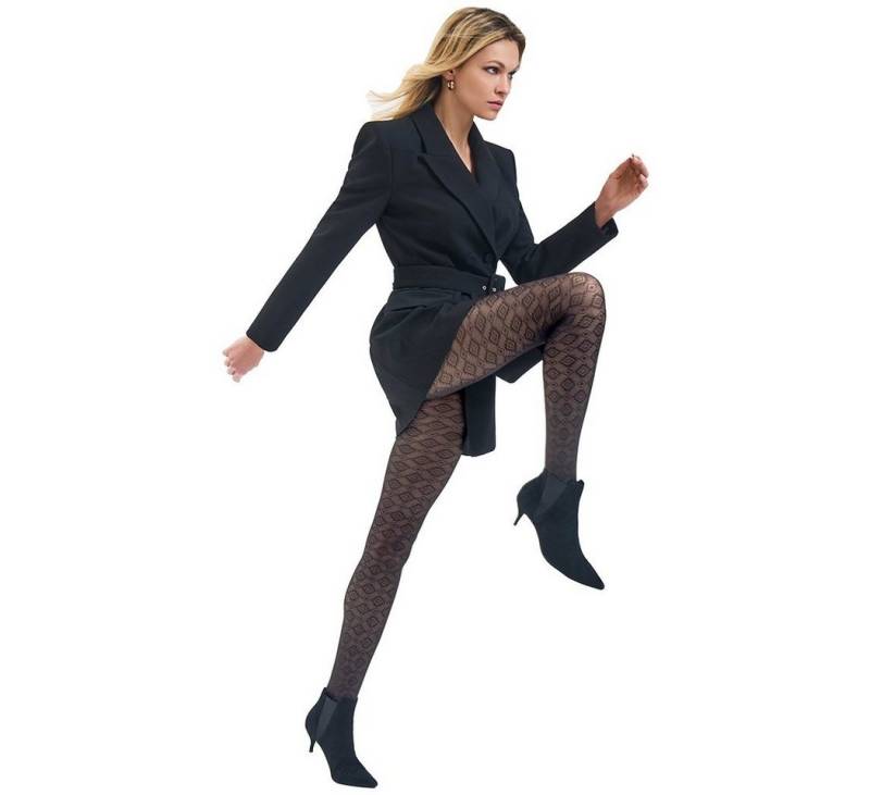 Mura Netzstrumpfhose Jacquard ETNO 50 DEN (Packung 1 St. 1er-Pack) elegant von Mura