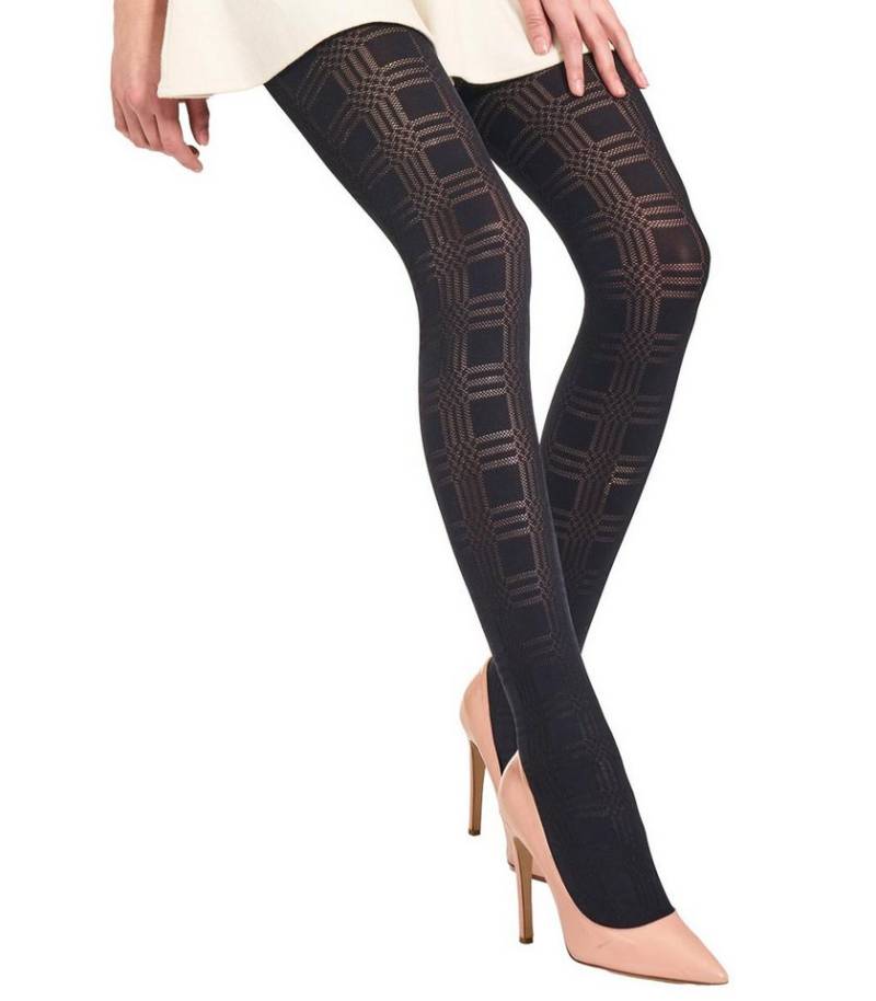 Mura Strumpfhose RIGHE QUADRI 50 DEN (Packung 1 St. 1er-Pack) extravagant von Mura