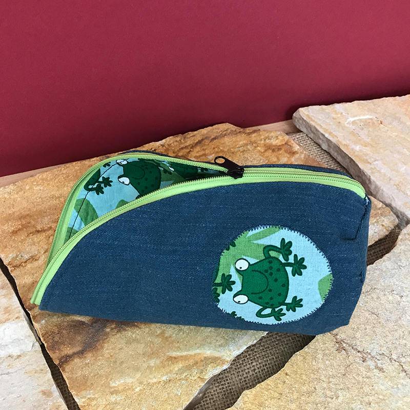 Federmäppchen, Stiftemäppchen, Schlamperl, Motiv Frosch von MuraDou