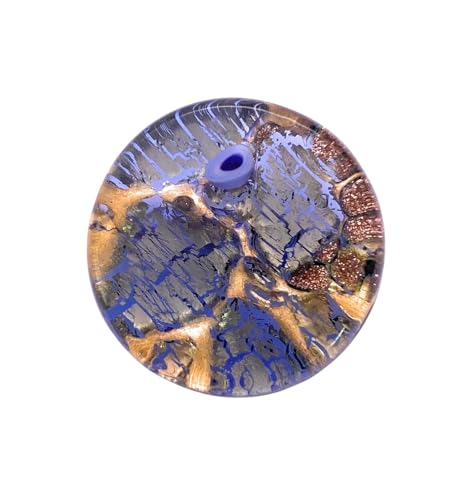 Murano Glas Brosche, handgefertigte Millefiori Blumenbrosche, Muranoglas Schmuck aus Venedig Italien, 2 cm Durchmesser (2) von Murano Passion