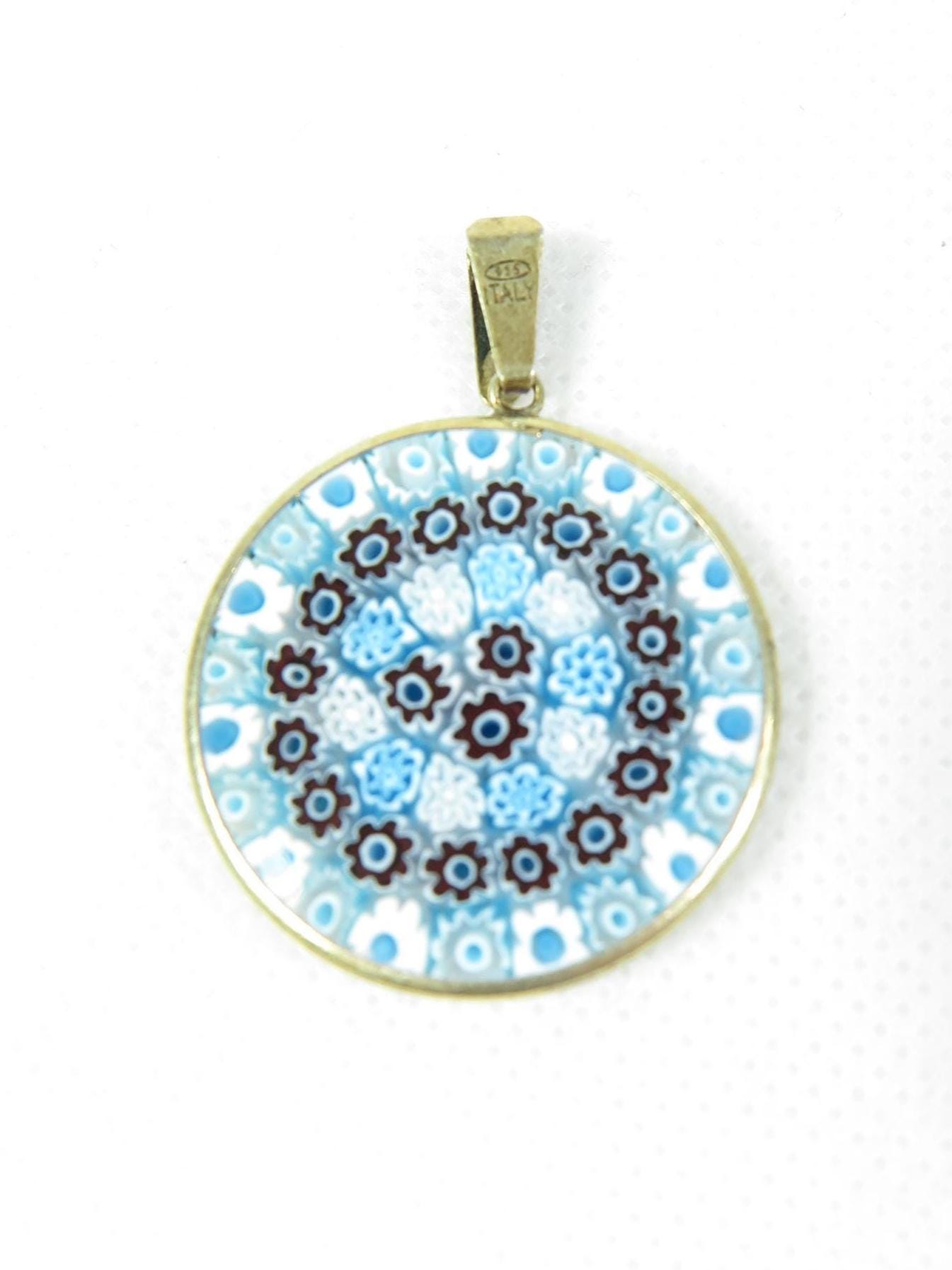 Millefiori Murrina Muranoglas-Anhänger Vergoldet von MuranoShop