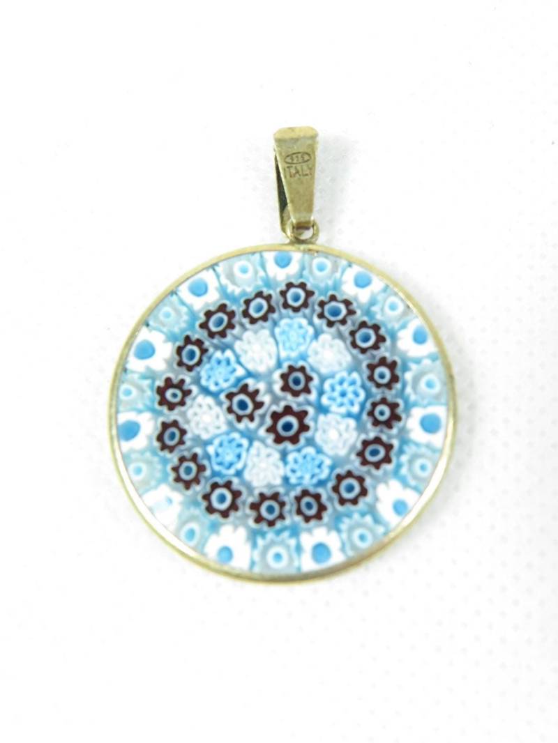 Millefiori Murrina Muranoglas-Anhänger Vergoldet von MuranoShop