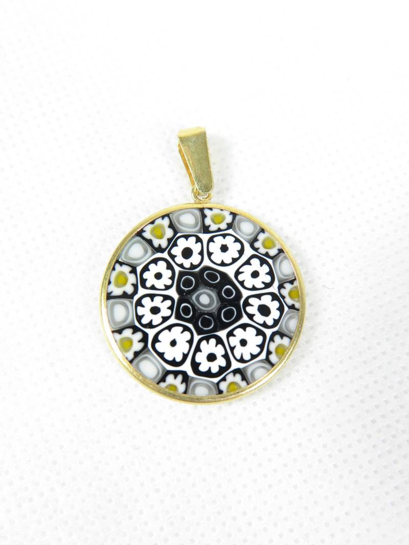 Millefiori Murrina Muranoglas-Anhänger Vergoldet von MuranoShop