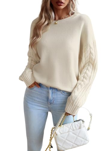 Murielle Wunderschön Pullover Damen Herbst - Damen Pullover Herbst in Premium-qualität - Longpullover für Damen - Strickpullover Damen - M von Murielle