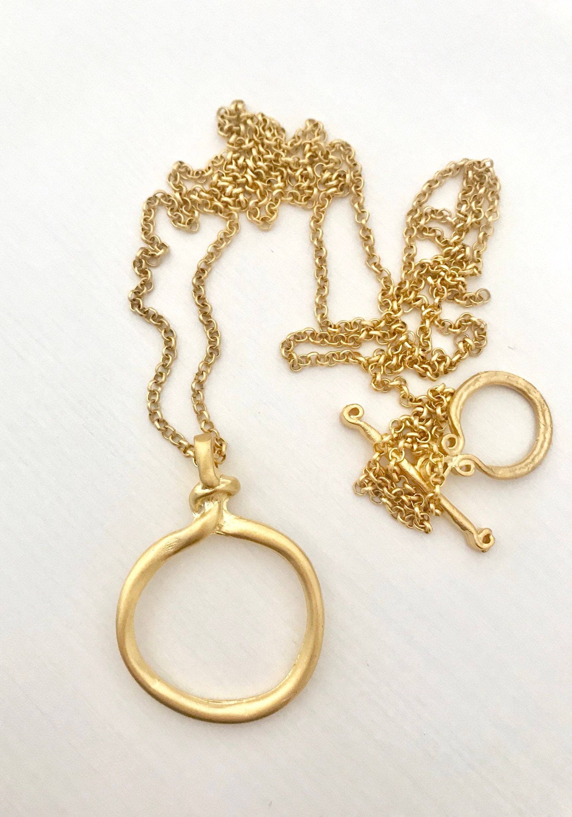 Gold Organic Creolen Anhänger & Kette Gold Organic Creolen Anhänger & Kette von MurniCo