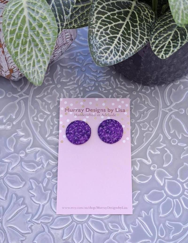 stoffknopf Ohrringe Mit Blumen stoffknopf Ohrringe Mit Blumen von MurrayDesignsbyLisa