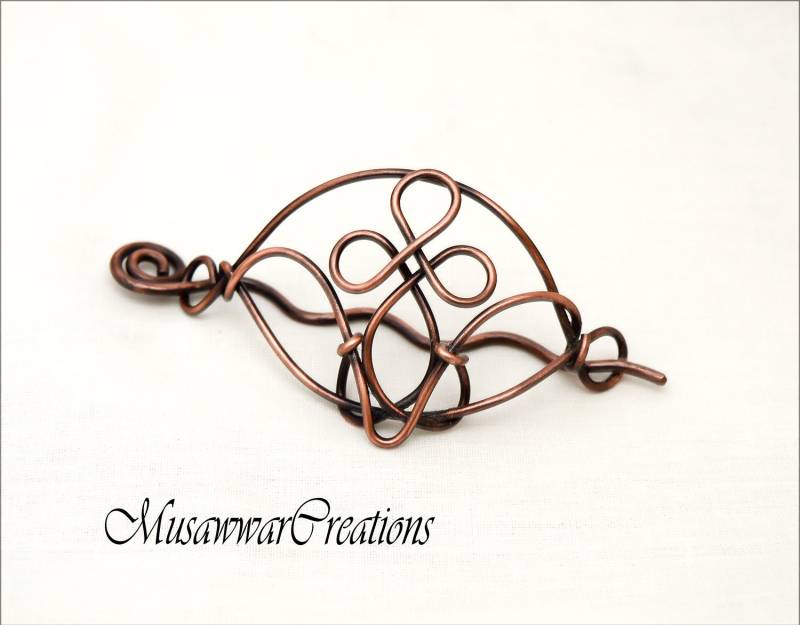 Antik Kupfer Haarspange Antik Kupfer Haarspange von MusawwarCreations