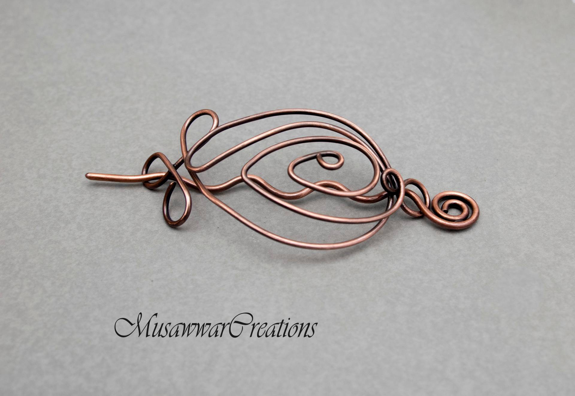 Handgefertigte Antik Kupfer Haarknoten Spange Rustikale Boho Haarnadel Handgefertigte Antik Kupfer Haarknoten Spange Rustikale Boho Haarnadel von MusawwarCreations