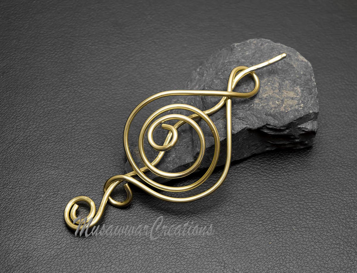 Messing Haarspange, Haarnadel, Haarspange Aus Oder Silberdraht, Schal, Schal Pin, Schal Brosche Messing Haarspange, Haarnadel, Haarspange Aus Oder Silberdraht, Schal, Schal Pin, Schal Brosche von MusawwarCreations