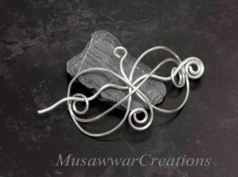 Silber Haarspangen Haarbrötchen, Silber, Messing Und Kupfer Haar Brötchen Schieber, Haarspangen, Haarbrötchen, Silber Haarbrötchen Halter von MusawwarCreations