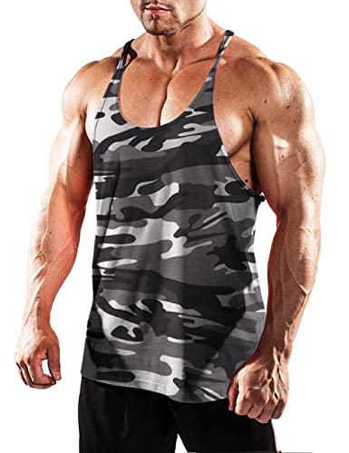 Herren Fitnessstudio Stringer Unterhemd Bodybuilding Trainieren Muskelshirt Baumwolle Schwarze Tarnfarbe XL Herren Fitnessstudio Stringer Unterhemd Bodybuilding Trainieren Muskelshirt Baumwolle Schwarze Tarnfarbe XL von Muscle Alive