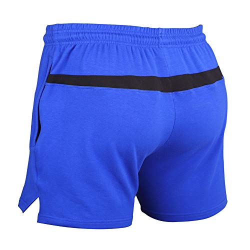 Muscle Alive Herren Fitnessstudio Hit Farbe Mode Trainieren Bodybuilding Kurze Hose Baumwolle Blau M von Muscle Alive