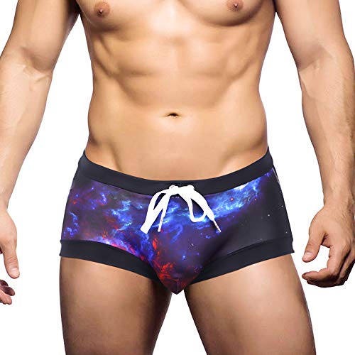 Muscle Alive Herren Schwimmen Slip zum Strand Bikini Badeanzüge mit Nahtlos Kontur Beutel und Niedrig Erhebt euch Design Lightning XL von Muscle Alive