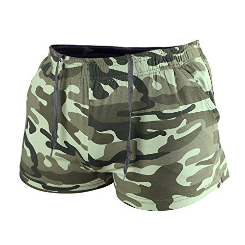 Muscle Alive Herren Sport Draußen Laufen Kurze Hose Trainieren Fitness Baumwolle und Elasthan Running Shorts Grüne Tarnung L Muscle Alive Herren Sport Draußen Laufen Kurze Hose Trainieren Fitness Baumwolle und Elasthan Running Shorts Grüne Tarnung L von Muscle Alive