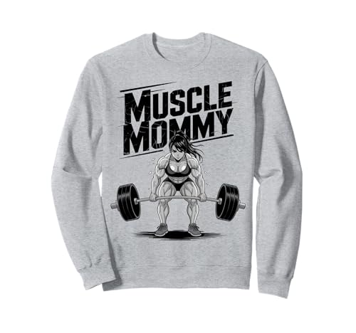 Anime Muscle Mommy Weightlifting Fitness Girl Aesthetic Sweatshirt von Muscle Mommy Fitness Gym Anime Manga Aesthetic