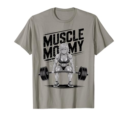 Anime Muscle Mommy Weightlifting Fitness Girl Aesthetic T-Shirt von Muscle Mommy Fitness Gym Anime Manga Aesthetic