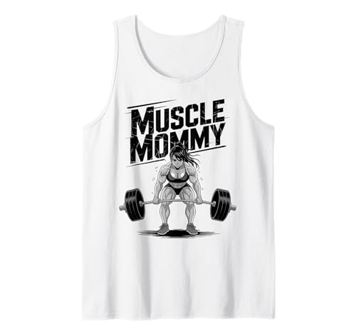 Anime Muscle Mommy Weightlifting Fitness Girl Aesthetic Tank Top von Muscle Mommy Fitness Gym Anime Manga Aesthetic