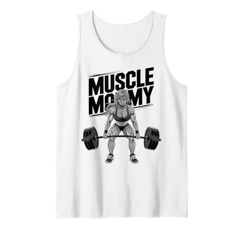 Anime Muscle Mommy Weightlifting Fitness Girl Aesthetic Tank Top von Muscle Mommy Fitness Gym Anime Manga Aesthetic