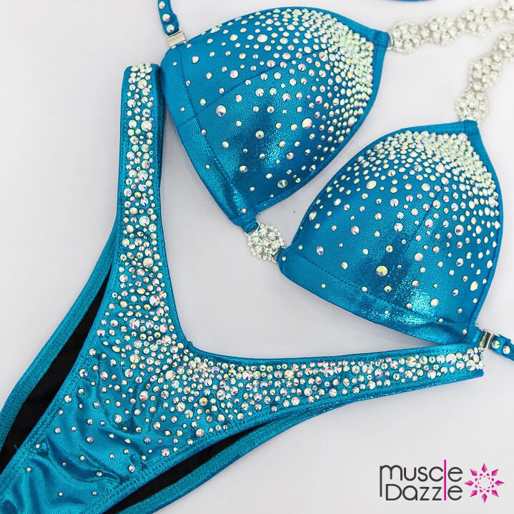 Aquablauer Figurenanzug | Fs548 von MuscleDazzle