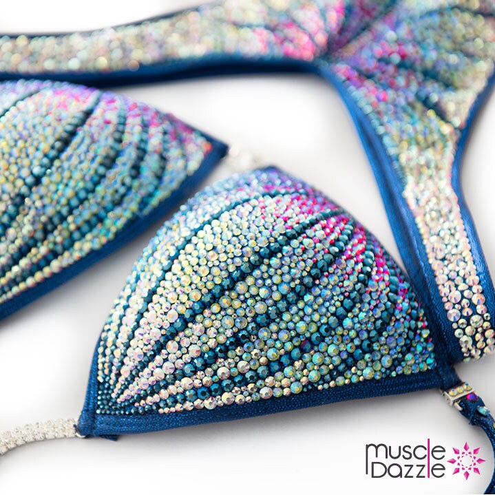 Blaue Figur Poseanzug | Fs257 von MuscleDazzle