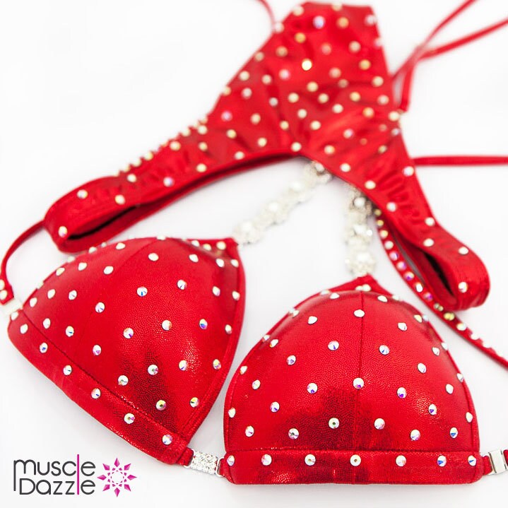 Erschwinglicher Roter Figuren-Wettkampfanzug | Fs562 von MuscleDazzle