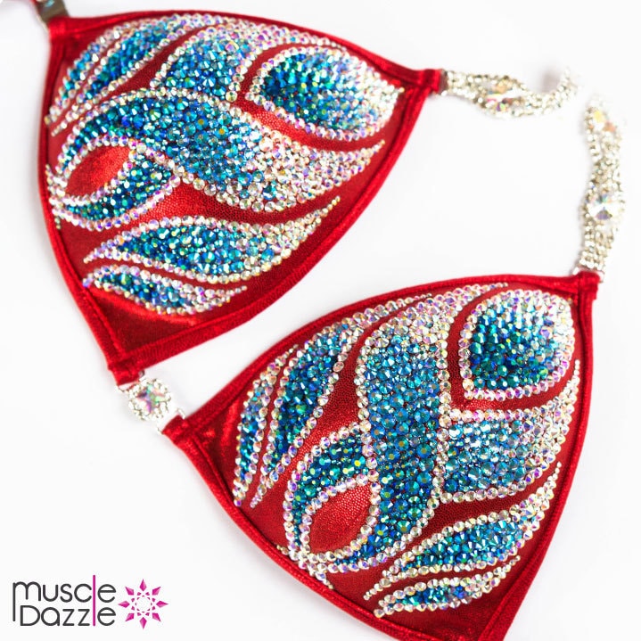 Posing-Anzug Für Figuren Wettbewerb - Blaue Flammen | Fs115 von MuscleDazzle