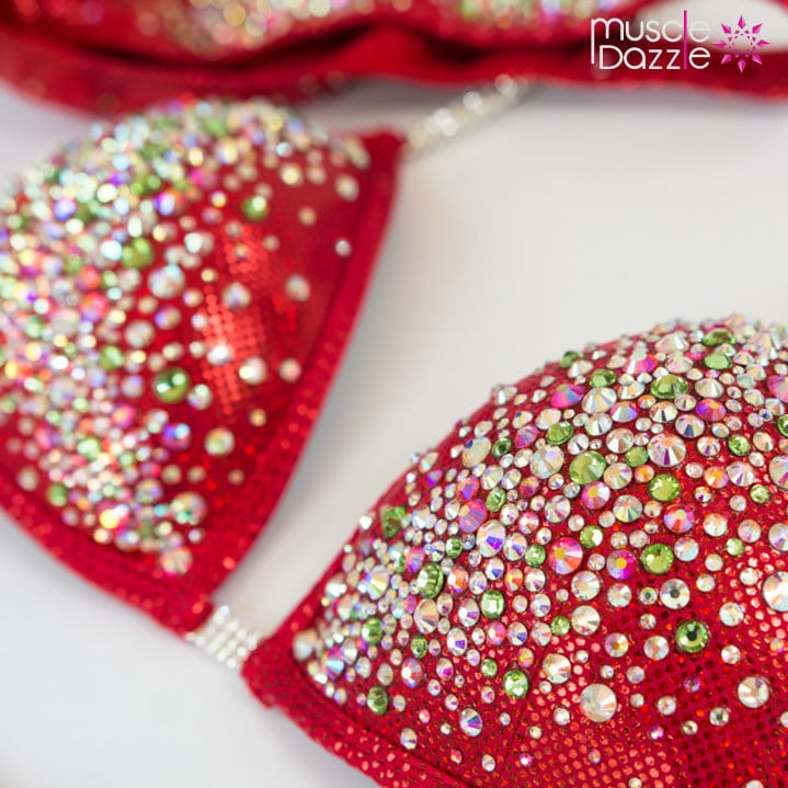 Roter Figuren-Wettkampfanzug | Fs145 von MuscleDazzle