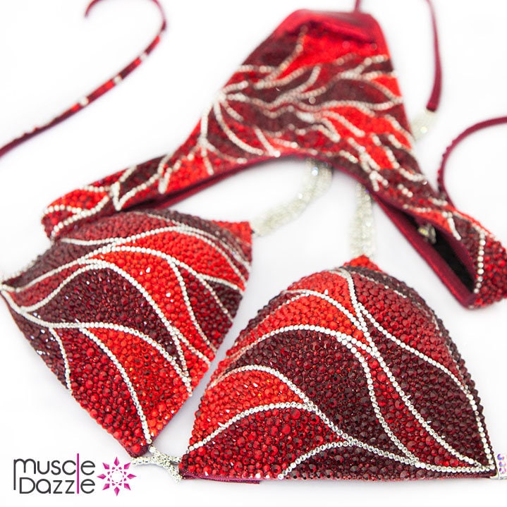 Rubinroter Figurenanzug | Fs511 von MuscleDazzle