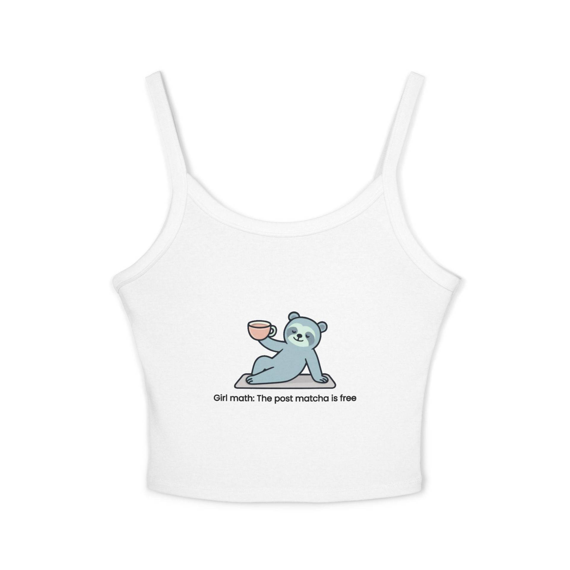 Pilates Bear With Matcha Tea Tank Top | Cute Illustration von MuscleFlowPilates