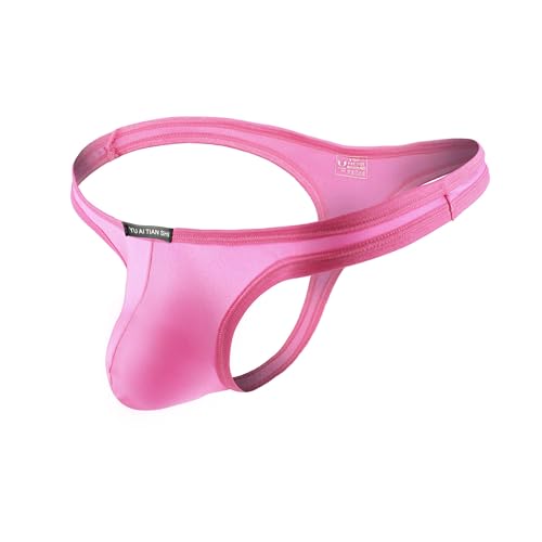 MuscleMate Premium Herren String Unterwäsche No Visible Lines Herren Tanga G-String Unterhose - Pink - Small von MuscleMate