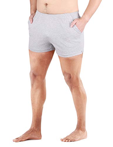 Muscle Alive Herren Sport Draußen Laufen Kurze Hose Trainieren Fitness Baumwolle und Elasthan Running Shorts Grau L von Muscle Alive