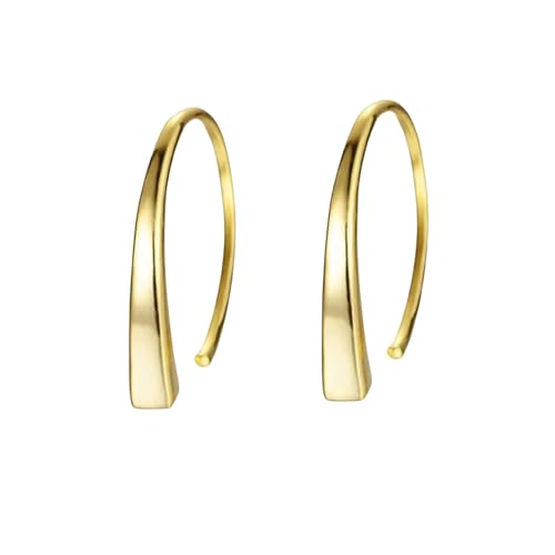 Kleine Silberohrringe Aus 925er Sterlingsilber Mit 18 Karat Vergoldung Für Damen | Hypoallergene Ohrringe | Handgefertigte Ohrringe (GOLD) von Muse Trade