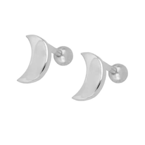 Mondförmiges Helix-Piercing Aus 925er Sterlingsilber Für Damen | Hypoallergenes Helix-Piercings | Stilvolles Handgefertigtes, Einzigartiges Piercing (Silber) von Muse Trade
