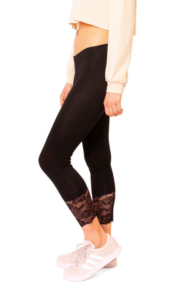 Muse Caprihose Capri Leggings mit Spitze 1078 von Muse