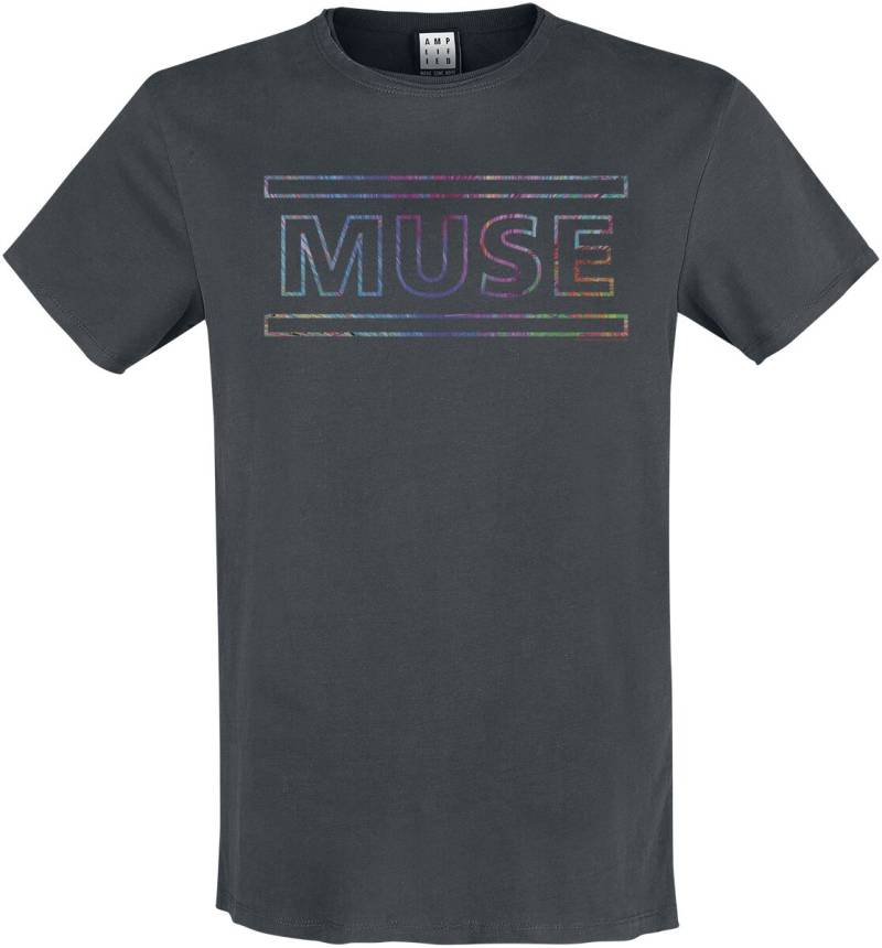 Muse T-Shirt - Amplified Collection - Logo - S bis 3XL - für Männer - Größe M - charcoal  - Lizenziertes Merchandise! von Muse