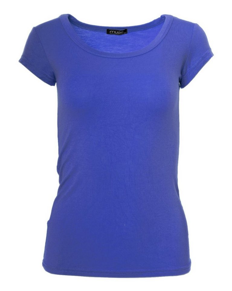 Muse T-Shirt Basic Kurzarm T-Shirt Skinny Fit 1001 Muse T-Shirt Basic Kurzarm T-Shirt Skinny Fit 1001 von Muse