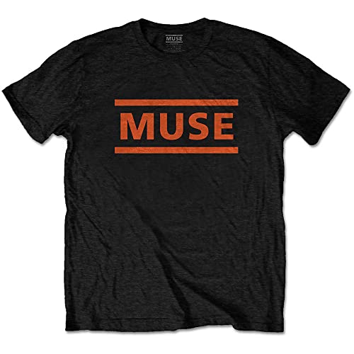 Muse T Shirt Orange Band Logo Nue offiziell Herren Schwarz XL von MUSE