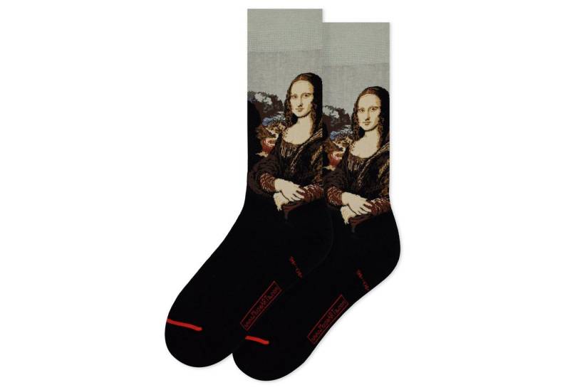 MuseARTa Langsocken Leonardo da Vinci - Mona Lisa (Packung, 1-Paar, 1 Paar) Kunstwerke Socken Strümpfe, Herren oder Damen Socken Kunst-Motiv von MuseARTa
