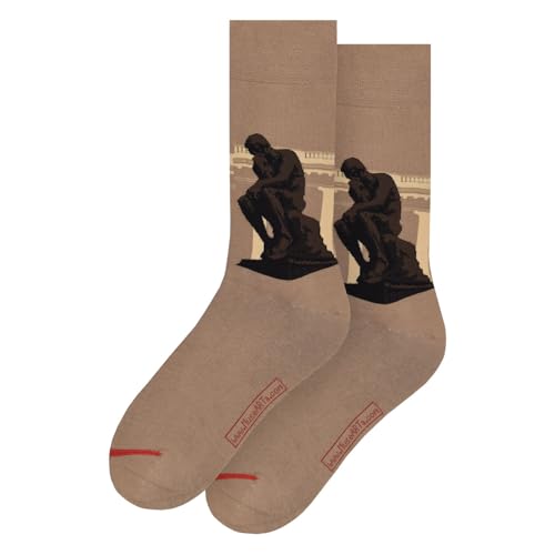 MuseARTa Socken aus Baumwolle mit dem Gemälde The Thinker des Künstlers Auguste Rodin in der Größe 40-46, AR-TT-06-40-46 von MuseARTa