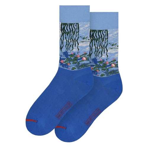 MuseARTa Unisex Claude Monet Socken, Blau, 36-40 EU von MuseARTa
