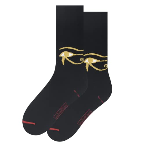 MuseARTa Unisex Eye of Horus Socken, Black-Multi, 40-46 von MuseARTa