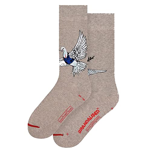 MuseARTa Unisex Peace Dove Socken, Multi, 36-40 von MuseARTa