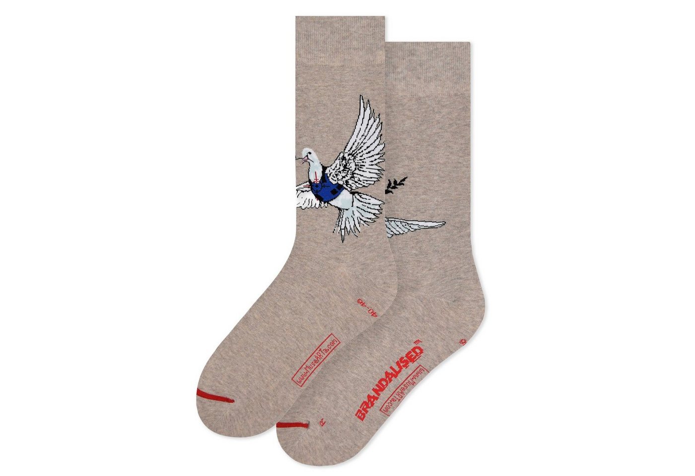 MuseARTa Langsocken Banksy Graffiti - Peace Dove (Packung, 1-Paar, 1 Paar) Kunstwerke Socken Strümpfe, Herren oder Damen Socken Kunst-Motiv von MuseARTa