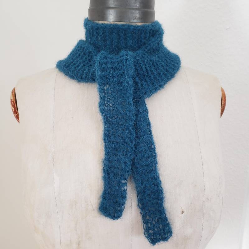 Sophie Scarf - Feiner Alpaca-Schal Türkis Handgestrickt Sophie Scarf - Feiner Alpaca-Schal Türkis Handgestrickt von Musestunde
