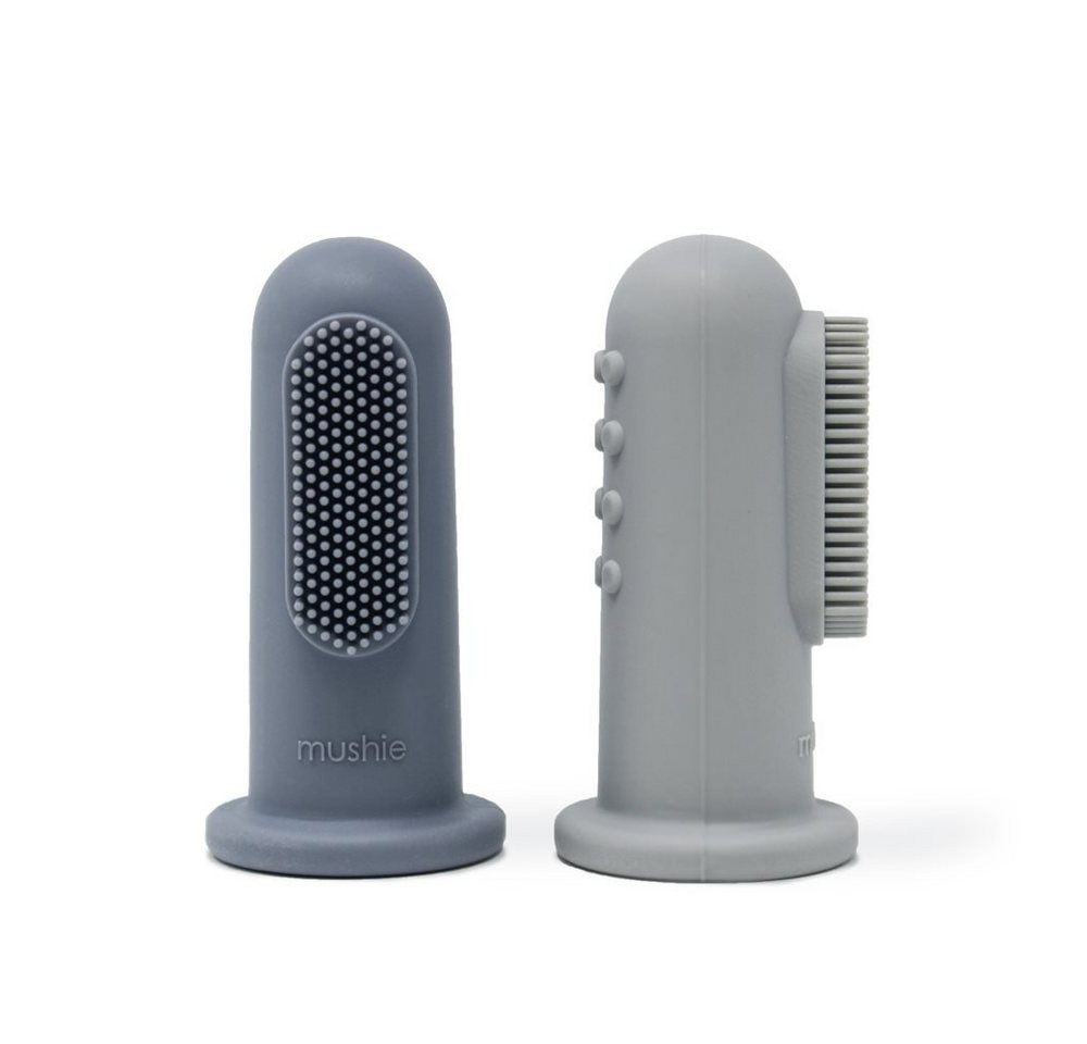 Mushie Lernzahnbürste Finger Toothbrush Silikon Fingerling von Mushie