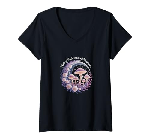 Damen Aus Pilzen und Mondstrahlen - Fairycore Art T-Shirt mit V-Ausschnitt Damen Aus Pilzen und Mondstrahlen - Fairycore Art T-Shirt mit V-Ausschnitt von Mushroom Moonbeam Fairycore Vibes Co.