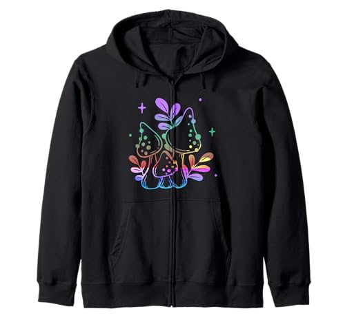 Niedlicher Pilz 1 Regenbogen ästhetische Fee verzaubert Frauen Kinder Kapuzenjacke Niedlicher Pilz 1 Regenbogen ästhetische Fee verzaubert Frauen Kinder Kapuzenjacke von MushroomCutieApparel Co.